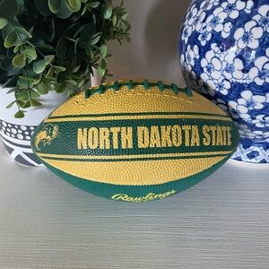 NDSU North Dakota State Bison Green Gold Logo Mini Football Rawlings 5x9”